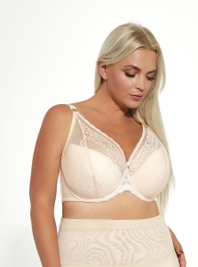 Biustonosz Kris Line Pola Bralette Push Up Caffe Latte