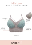 Szczegóły konstrukcji biustonosza Mia Lace Brafitteria szary bralette bez fiszbin.