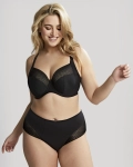 Czarny biustonosz Sculptresse Bliss Full Cup Noir w komplecie z majtkami – przód