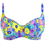 Biustonosz kąpielowy half-cup usztywniany – góra od bikini w kolorowe kwiaty
