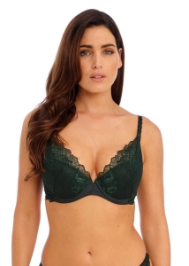 Biustonosz Wacoal  Lace Perfection Plunge Push Up Botanical Green