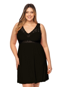 Koszulka Nocna Wiskozowa Mefemi Bianca Czarna