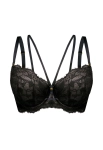 Biustonosz balkonetka push-up czarny – zdjęcie produktowe