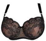 Czarny biustonosz koronkowy na fiszbinach – Brafitteria