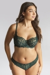 Zielone brazyliany damskie na modelce, zwykły stan, Brafitteria