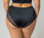 Czarne majtki bezszwowe z wysokim stanem