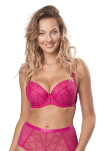 Biustonosz Mefemi Agnese Push Up BP21 Fuksjowy 