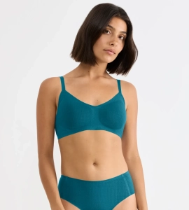 Biustonosz sloggi Zero Feel Pure Soft Turkusowe