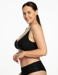 Wygodny czarny biustonosz Jelly Bra Comfort – profil/bok.