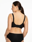 Czarny biustonosz bez fiszbin Jelly Bra Comfort – tył i zapięcie.