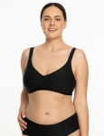 Czarny biustonosz bez fiszbin Jelly Bra Comfort – przód.