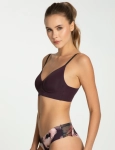 Czarny biustonosz bezszwowy Julimex Simple T-shirt Bra – profil.