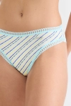 Figi damskie Sloggi Go Crush Multi Colour w paski – zbliżenie na detale.