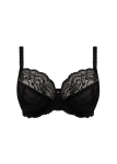 Czarny biustonosz z fiszbinami Fantasie Cesile Side Support FL103601 – widok produktowy na płasko.