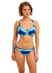 Wzorzysty dwuczęściowy strój kąpielowy Freya Cadiz Coast Rio – modelka przodem.