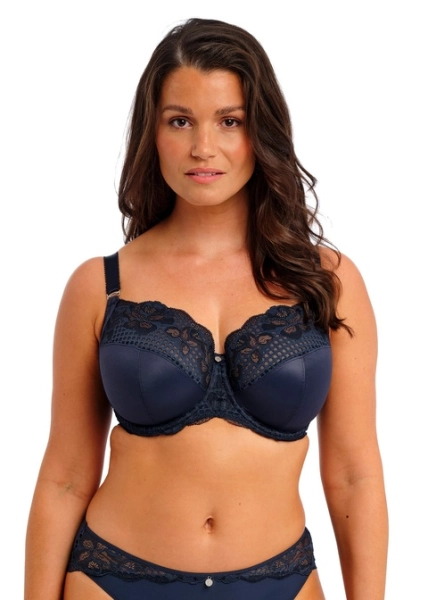 Granatowy biustonosz Fantasie Reflect Side Support FL101801 NAY – zbliżenie przodem.