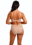 Beżowe figi z wysokim stanem Fantasie Emmaline Natural Beige – widok od tyłu.