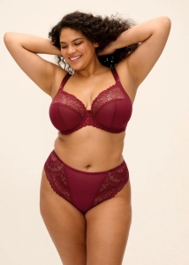 Biustonosz Elomi Tiernie Tibetan Red Uw Plunge Bra - Stretch EL303334TIB
