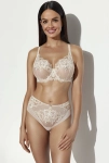 Biustonosz balkonetka Ava AV 2294 Beige z kwiatową koronką