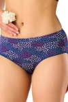 Przód damskich majtek Key Midi Bikini LPC 803 z kolorowym motywem