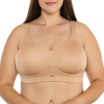 Beżowy bezfiszbinowy biustonosz Parfait Holly P8000 Warm Sand – przód