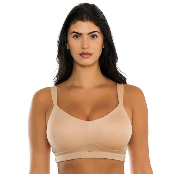 Beżowy biustonosz bezfiszbinowy Parfait Holly P8000 Warm Sand – portret