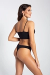 Tył czarnych gładkich stringów Gatta Bodywear Mini String Nini