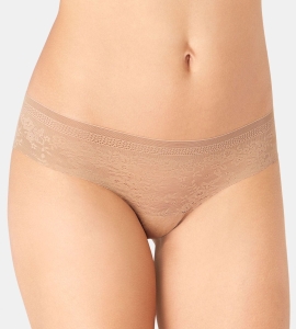 Szorty Koronkowe Sloggi Zero Hipster Lace  Beżowe