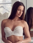Biustonosz Wonderbra Ultimate Strapless Lace Nude/Ivory