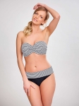 Strój Kąpielowy Góra Panache Anya Stripe Bandeau Black/White