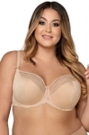 Cielisty biustonosz semi-soft typu full cup z eleganckimi detalami